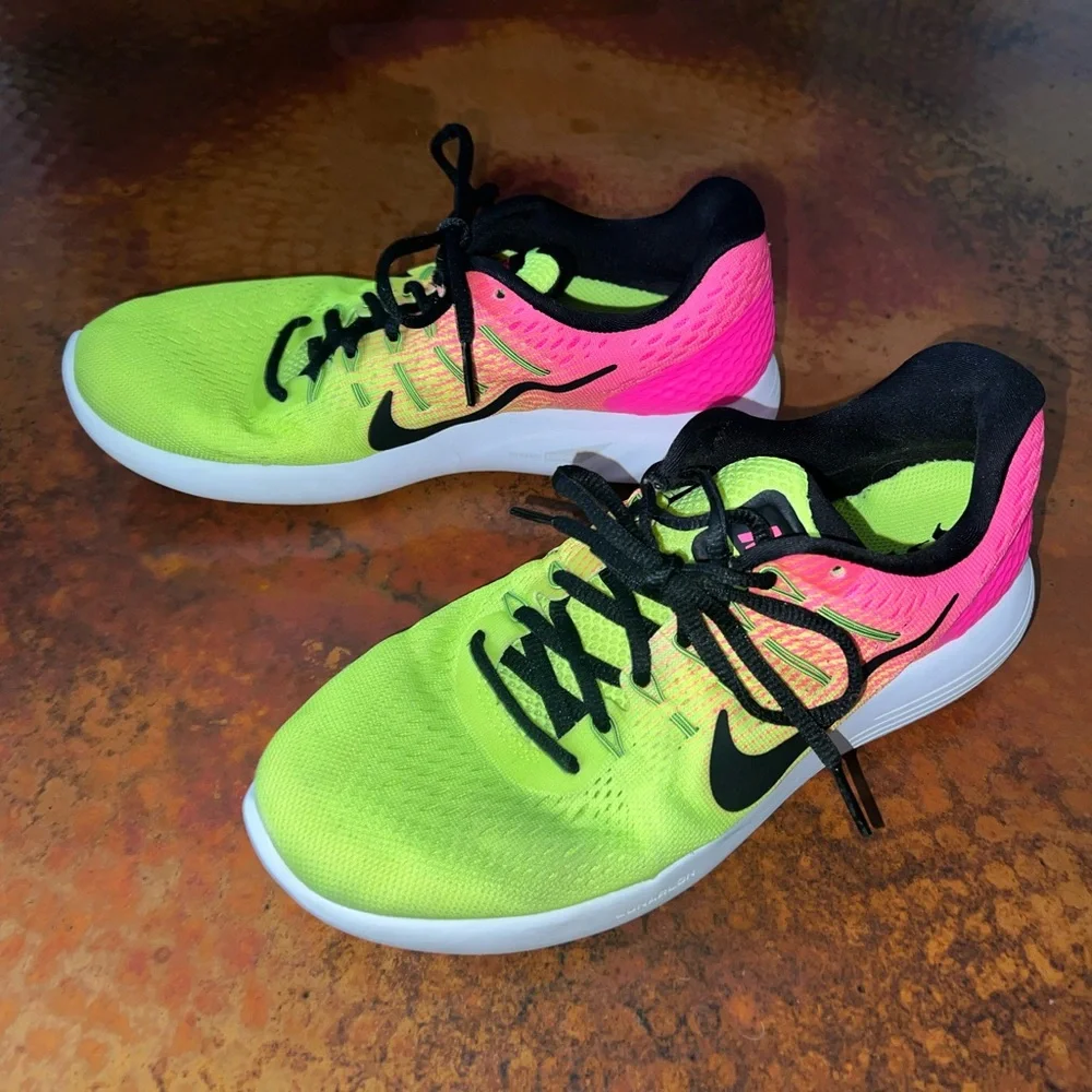 Womens Nike Lunarglide 8 SIZE 9 OC Unlimited Olympic Collection Pink/Yellow